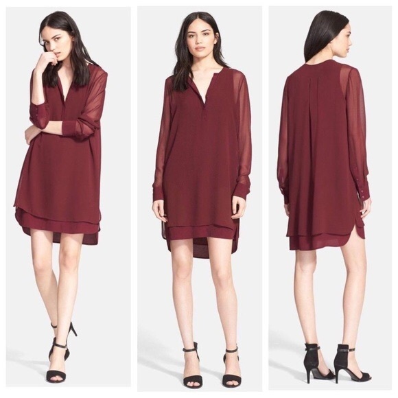 VINCE Double-layer Shirt Dress - Picture 2 of 7